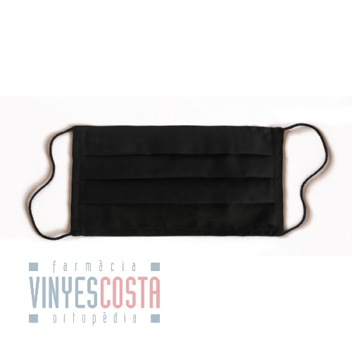 MASCARILLA HIGIENICA +90 LAVADOS ADULTO NEGRA 