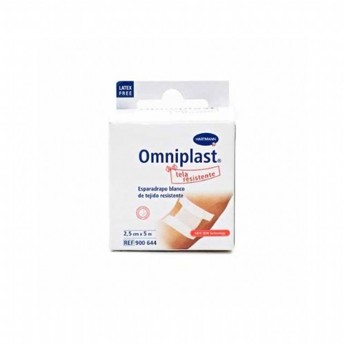 ESPARADRAPO HIPOALERGICO - OMNIPLAST (TEJIDO RESISTENTE BLANCO 5 M X 1,25 CM)