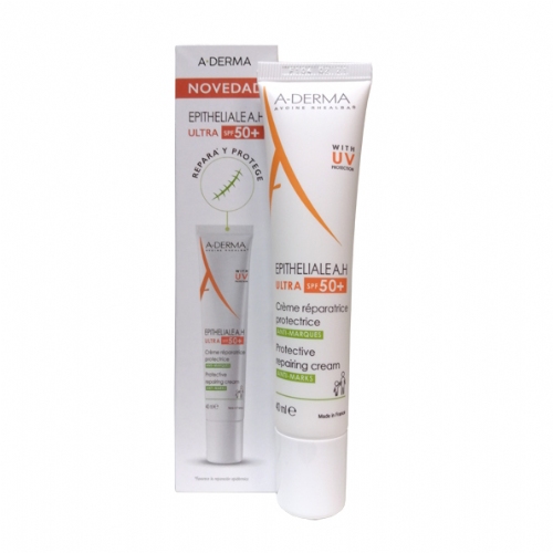 A-derma epitheliale a.h. ultra spf 50+ crema reparadora protectora (1 envase 40 ml)