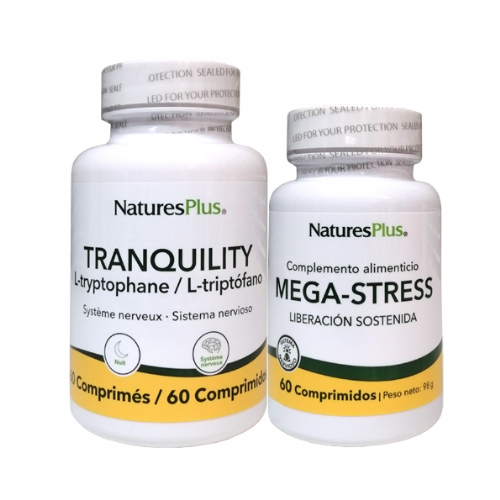 Natures Plus Tranquility 60 comp. + Mega-Stress 60 comp. (Pack oferta)