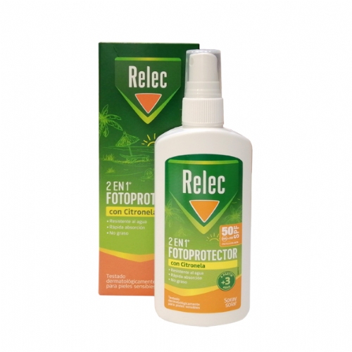 Relec fotoprotector spf 50 con citronela (1 spray 100 ml)