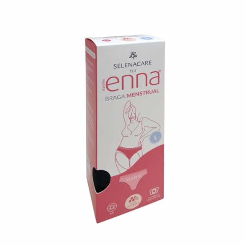 Braga Menstrual - Enna Dia (1 unidad talla l flujo abundante color negro)