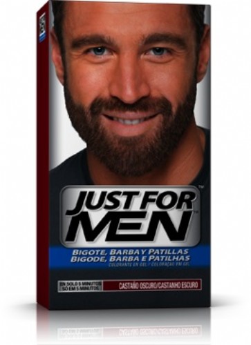 JUST FOR MEN BIGOTE Y BARBA - GEL COLORANTE (30 CC CASTAÑO OSCURO)