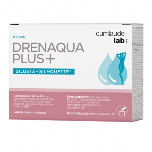 Cumlaude lab: drenaqua plus+  14 sticks 2,88 g sabor piña y mango