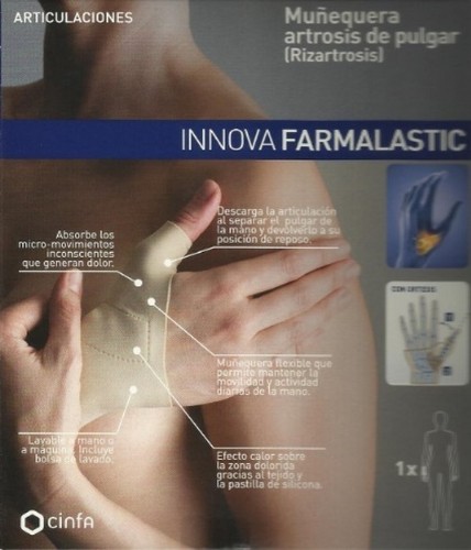 MUÑEQUERA RIZARTROSIS ARTROSIS DE PULGAR - FARMALASTIC INNOVA (IZDA T-  PEQ)