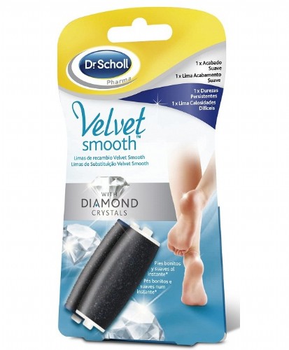 DR SCHOLL VELVET SMOOTH - LIMA ELECTRONICA DIAMOND CRYSTALS RECAMBIO DUREZAS PERSISTENTES (2 U RECAM