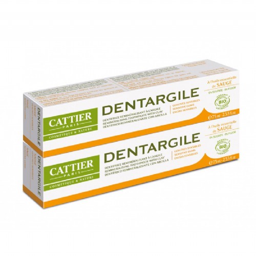 Cattier Dentargile Pasta Dental Salvia Pack duplo