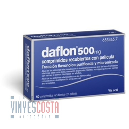 DAFLON 500 MG COMPRIMIDOS RECUBIERTOS CON PELÍCULA, 60 comprimidos
