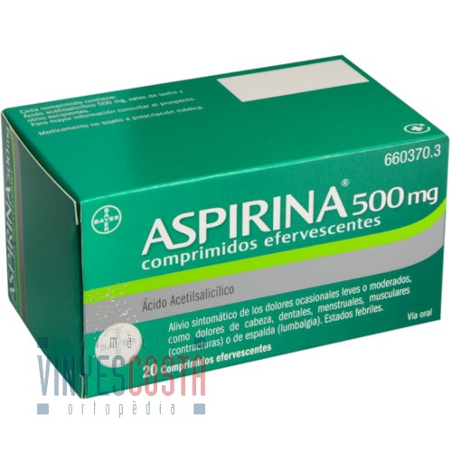 ASPIRINA 500 mg COMPRIMIDOS EFERVESCENTES , 20 comprimidos