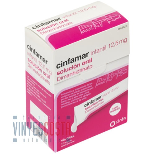 CINFAMAR INFANTIL 12,5 mg SOLUCION ORAL , 12 envases unidosis de 5 ml
