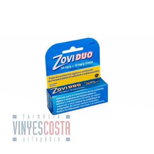ZOVIDUO 50 mg/g + 10 mg/g CREMA , 1 tubo de 2 g