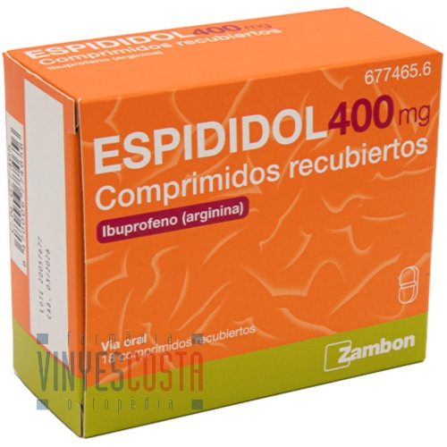 ESPIDIDOL 400 mg COMPRIMIDOS RECUBIERTOS, 18 comprimidos