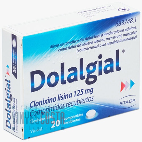 DOLALGIAL CLONIXINO LISINA 125 mg COMPRIMIDOS RECUBIERTOS , 20 comprimidos