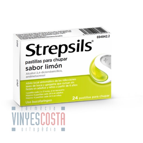 STREPSILS pastillas para chupar sabor limon, 24 pastillas