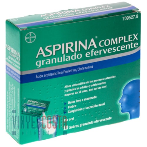 ASPIRINA COMPLEX GRANULADO EFERVESCENTE, 10 sobres