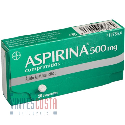 ASPIRINA 500 mg COMPRIMIDOS , 20 comprimidos