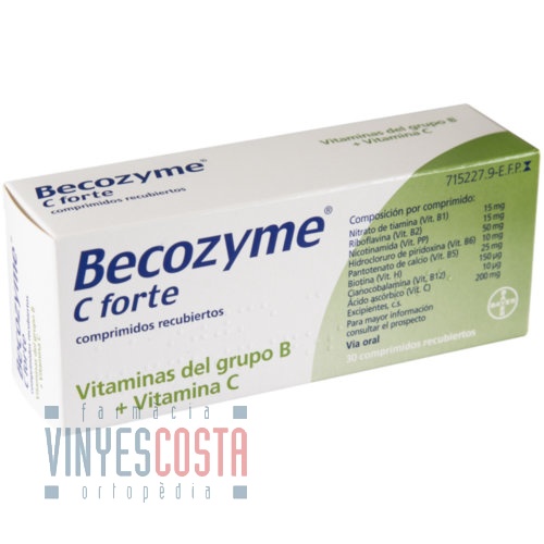 BECOZYME C FORTE COMPRIMIDOS RECUBIERTOS  , 30 comprimidos