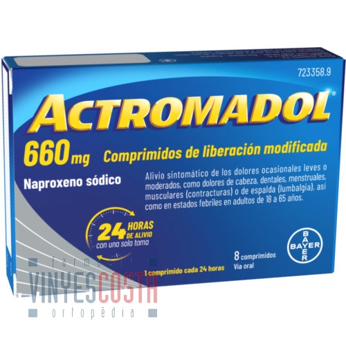 ACTROMADOL 660 MG COMPRIMIDOS DE LIBERACIÓN MODIFICADA 8 comprimidos