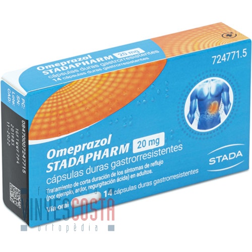 OMEPRAZOL STADAPHARM 20 MG CAPSULAS DURAS GASTRORRESISTENTES   14 cápsulas (Blister PVC/PVDC/AL)