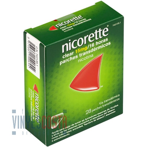 NICORETTE CLEAR 15 MG/16 HORAS PARCHES TRANSDERMICOS 14 parches (Bolsa multilaminada en papel/lámina