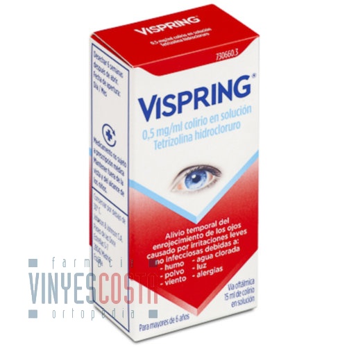 VISPRING 0,5 MG/ML COLIRIO EN SOLUCION , 1 frasco de 15 ml