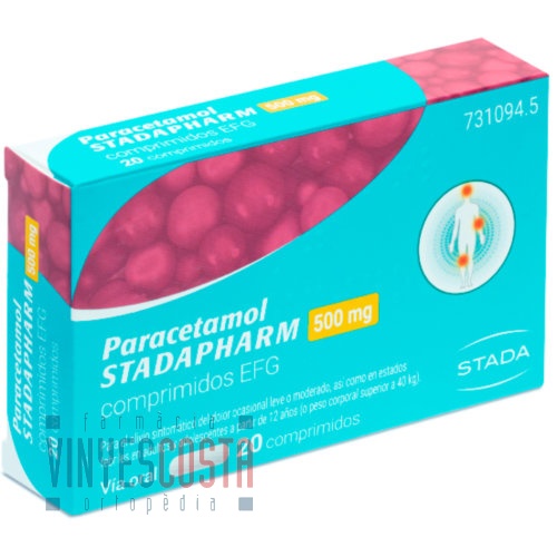 PARACETAMOL STADAPHARM 500 MG COMPRIMIDOS EFG, 20 comprimidos