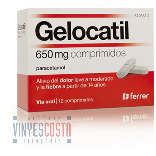 GELOCATIL 650 mg COMPRIMIDOS, 20 comprimidos