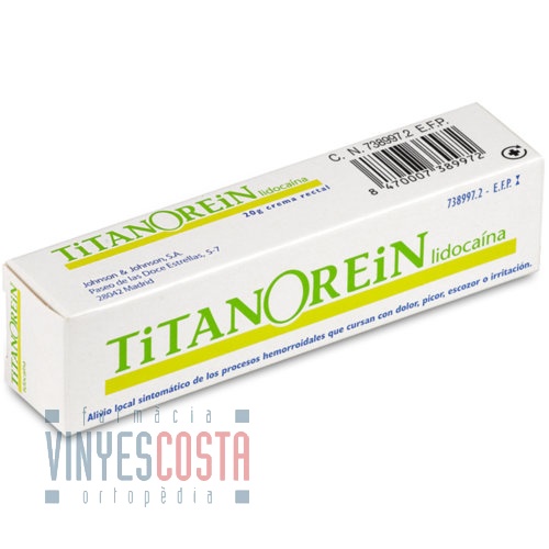 TITANOREIN LIDOCAINA CREMA RECTAL, 1 tubo de 20 g