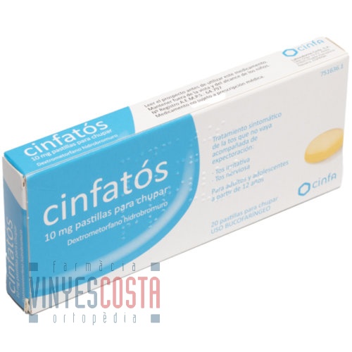 CINFATOS 10 mg PASTILLAS PARA CHUPAR , 20 comprimidos
