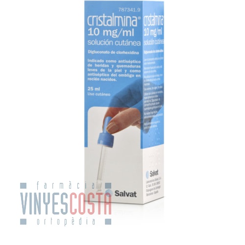 CRISTALMINA 10 mg/ml SOLUCION CUTANEA, 1 frasco de 25 ml