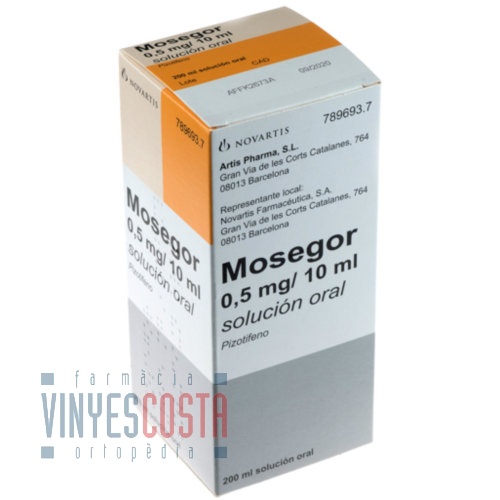 MOSEGOR 0,5 mg/10 ml SOLUCION ORAL, 1 frasco de 200 ml
