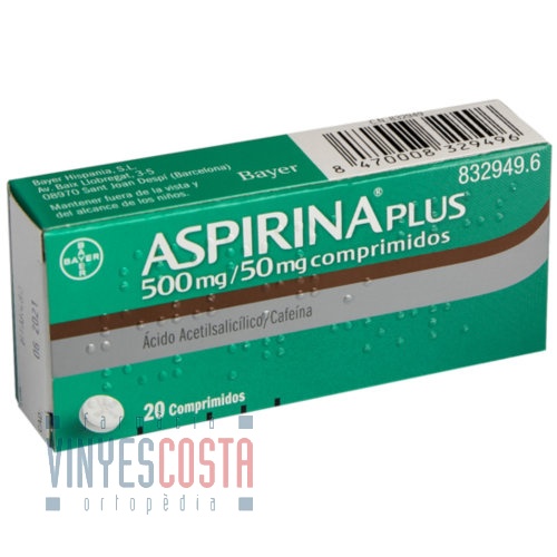 ASPIRINA PLUS 500 mg/ 50 mg COMPRIMIDOS , 20 comprimidos