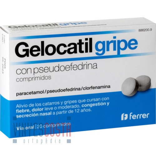GELOCATIL GRIPE CON PSEUDOEFEDRINA COMPRIMIDOS, 20 comprimidos