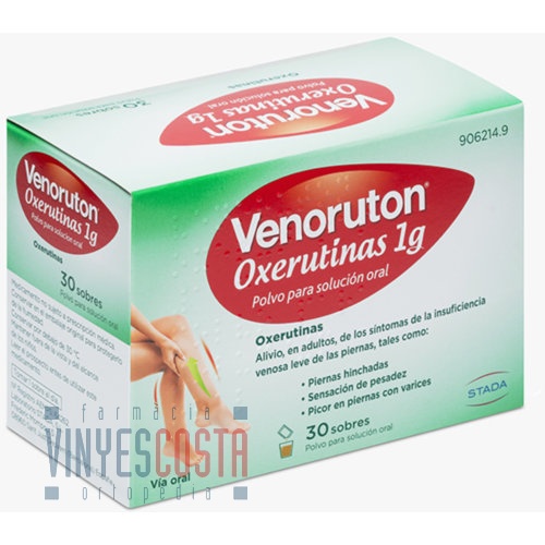 VENORUTON OXERUTINAS 1 G POLVO PARA SOLUCION ORAL, 30 sobres