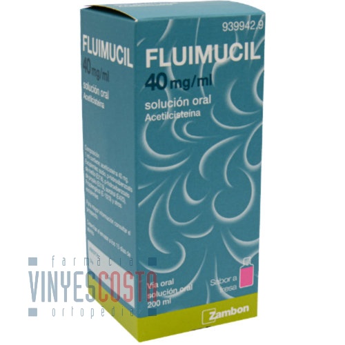 FLUIMUCIL 40mg/ml SOLUCION ORAL , 1 frasco de 200 ml