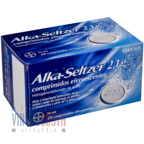 ALKA-SELTZER 2,1 g COMPRIMIDOS EFERVESCENTES , 20 comprimidos
