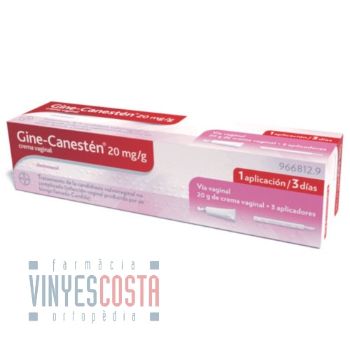 GINE-CANESTEN 20 mg/g CREMA VAGINAL , 1 tubo de 20 g