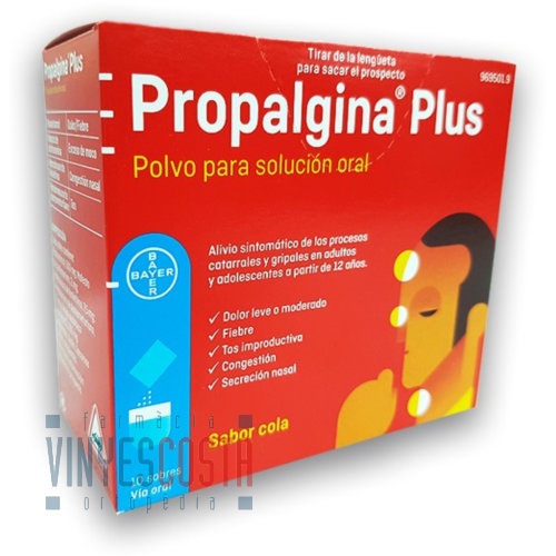 PROPALGINA PLUS POLVO PARA SOLUCIÓN ORAL, 10 sobres