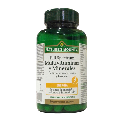 FULL SPECTRUM MULTIVITAMINAS+MINERALES 60 COMP NATURE’S BOUNTY