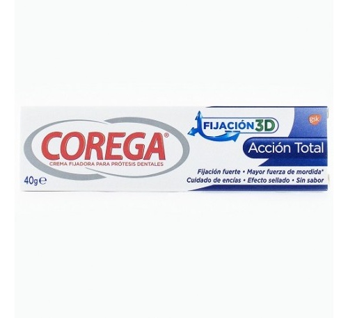 Corega Accion Total Crema Fijadora Adhesivo Protesis Dental (40 G)