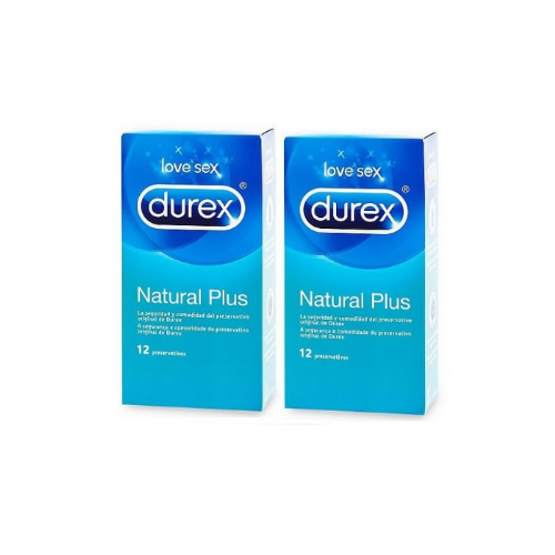 Durex Natural Plus Preservativos (12 Preservativos 2 Cajas)
