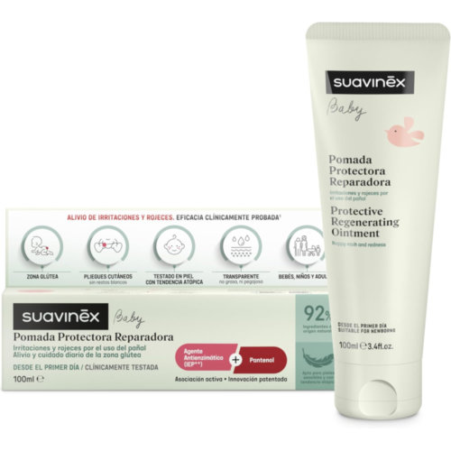 Suavinex Pomada Protectora Reparadora Calmante con Pantenol para Rozaduras (1 tubo 75 ml)