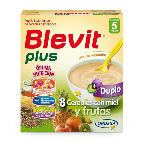 BLEVIT PLUS DUPLO 8 CEREALES CON MIEL Y FRUTAS (600 G)