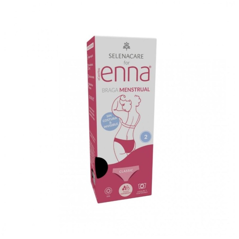 Braga Menstrual - Enna Dia (1 unidad talla 2 flujo medio color negro)
