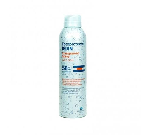 Fotoprotector Isdin Spf-50+ Spray Transparente Wet Skin (200 Ml)