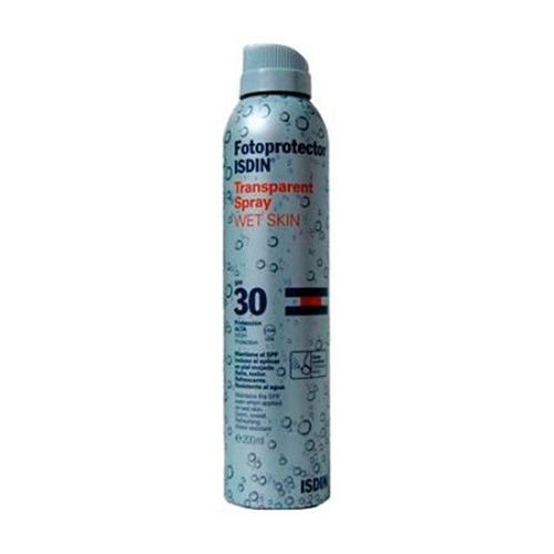 Fotoprotector Isdin Spf-30 Spray Transparente Wet Skin (200 Ml)