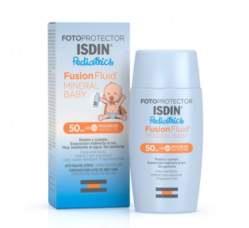 Fotoprotector Isdin Spf-50+ Fusion Fluid Mineral Pediatrics Baby (50 Ml)
