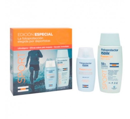 Pack Sport Fotoprotector Isdin Fusion Spf50+ Gel 100 Ml + Water  50 Ml