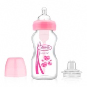 Biberon De Transicion Boca Ancha Kit Dr Brown'S Natural Flow (Rosa 270 Ml)