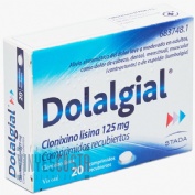 DOLALGIAL CLONIXINO LISINA 125 mg COMPRIMIDOS RECUBIERTOS , 20 comprimidos